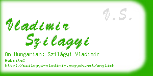vladimir szilagyi business card